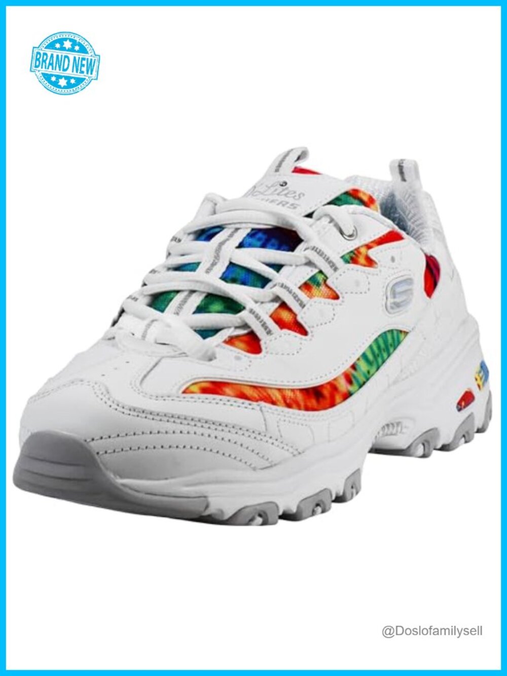D'Lites Summer Fiesta Sneakers Memory Foam Lightweight Lace-Up